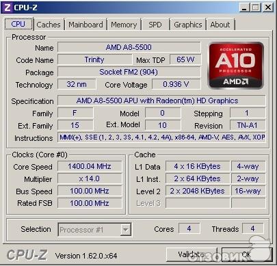 Процессор AMD A8-5500 фото