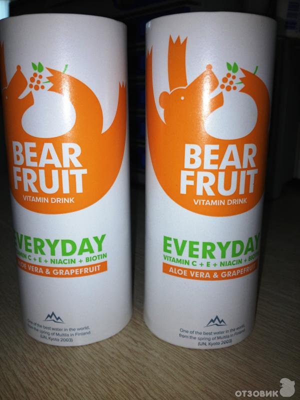 Негазированный витаминный напиток Bear Fruit everyday с витамином С и Е, алоэ вера и грейпфрутом фото