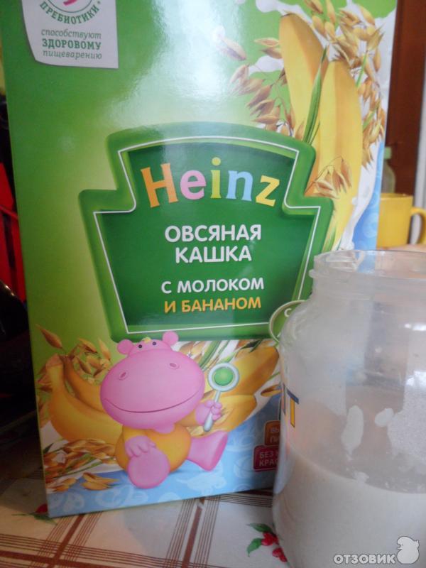 Овсяная каша с молоком и бананом Heinz фото