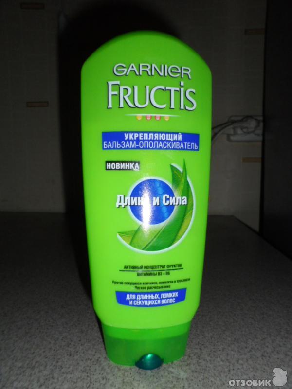 Укрепляющий бальзам-ополаскиватель Garnier Fructis Длина и Сила фото