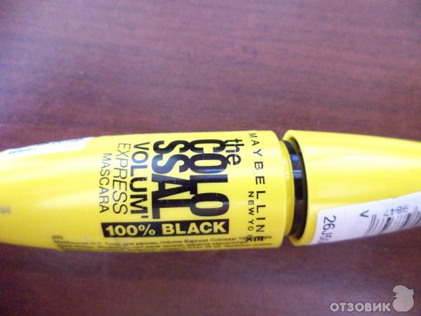 Тушь для ресниц Maybelline the Colossal volum Express 100% Black фото