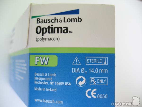 Контактные линзы Bausch&Lomb Optima FM (polymacon) фото