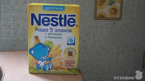 Каша Nestle 5 злаков с яблоком и бананом Молочная фото