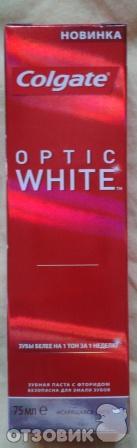 Зубная паста Colgate Optic White фото