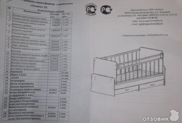 Как собрать кроватку с комодом