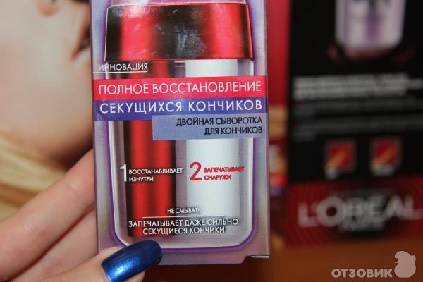 Двойная сыворотка L'OREAL elseve полное восстановление секущихся кончиков фото