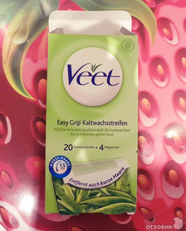 Восковые полоски Veet с технологией быстрого захвата для чувствительной кожи фото