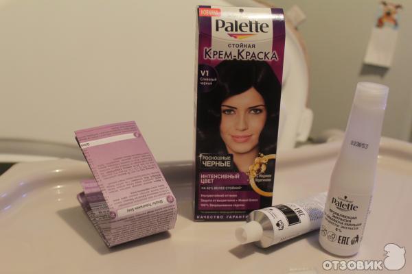 Стойкая крем-краска для волос Schwarzkopf Palette V1 сливовый черный фото