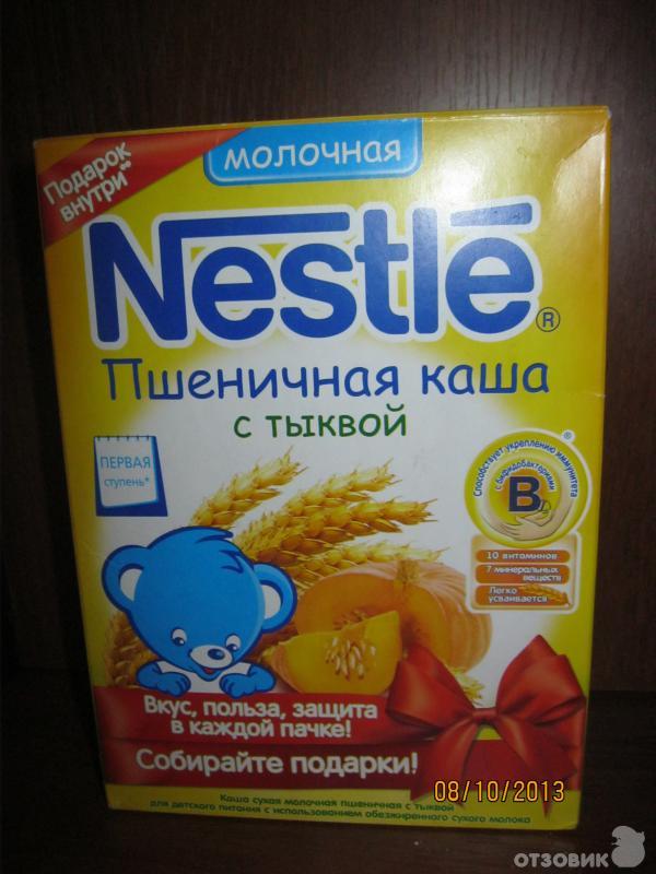 Молочная пшеничная каша с тыквой Nestle Первая ступень фото