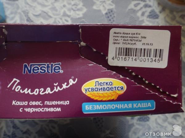 Детcкая каша Nestle Помогайка - Овес, пшеница с черносливом фото