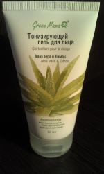 Гель для лица Green Mama "Алоэ вера и лимон" тонизирующий фото