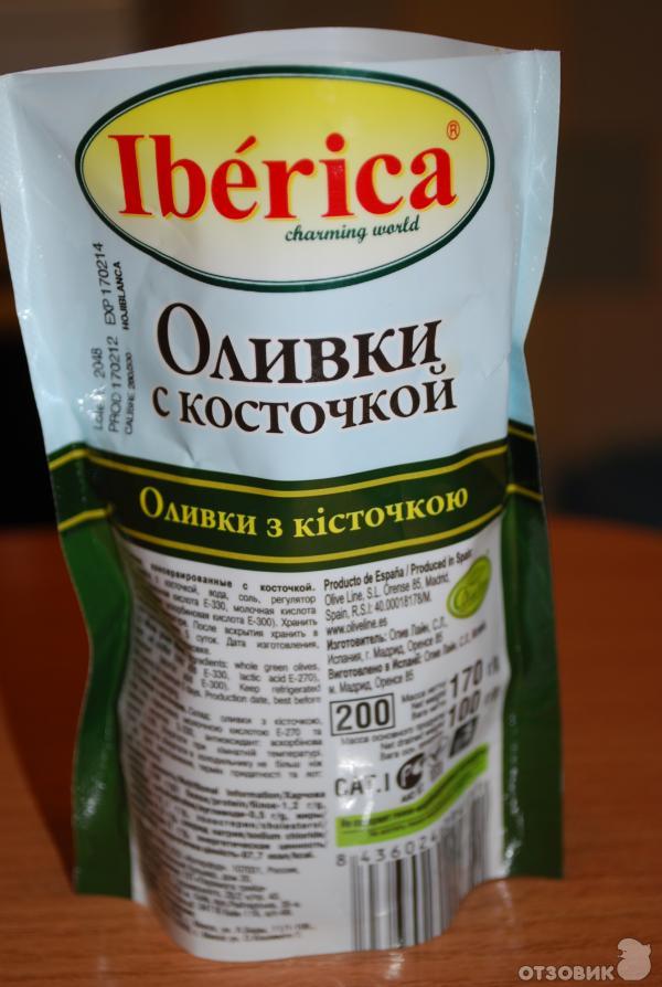 Оливки Iberica с косточкой фото