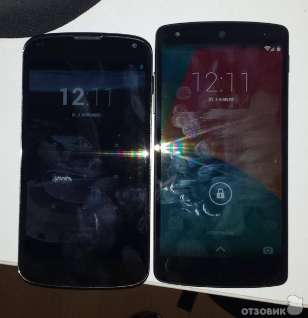 Nexus 4 vs Nexus 5